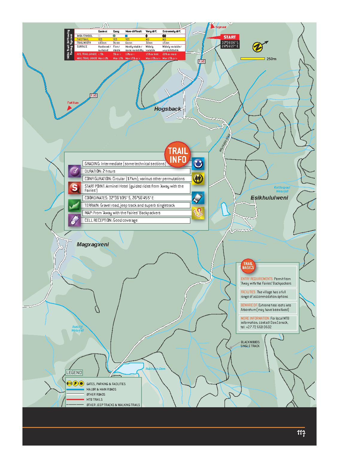 Hogsback EASTERN CAPE MTB ROUTES MAP