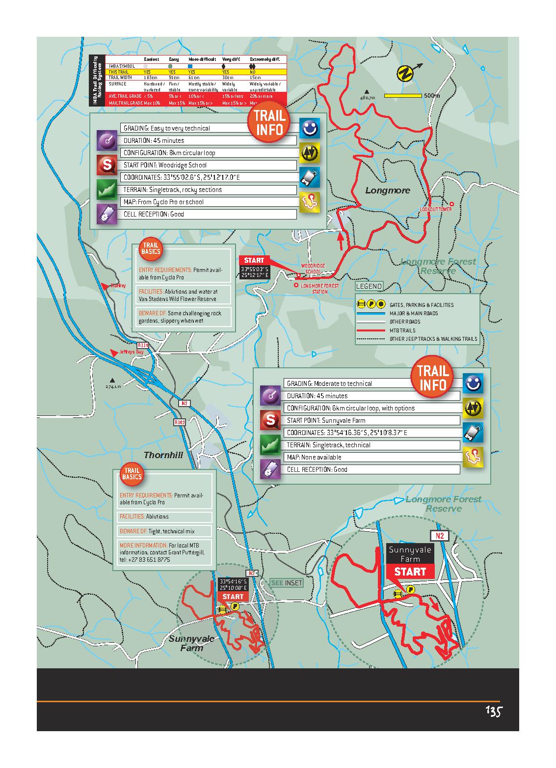 Longmore Forest Reserve EASTERN CAPE MTB ROUTES MAP