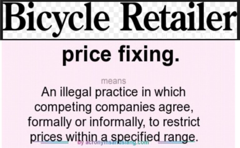 Price fixing by South African Cycling Industry