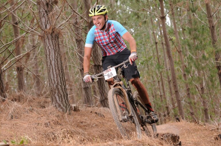 Sporting heroes ready for mountain biking bliss at Pennypinchers Origin Of Trails