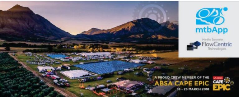 FlowCentric Technologies sponsoring mtbApp media at Cape Epic 2018